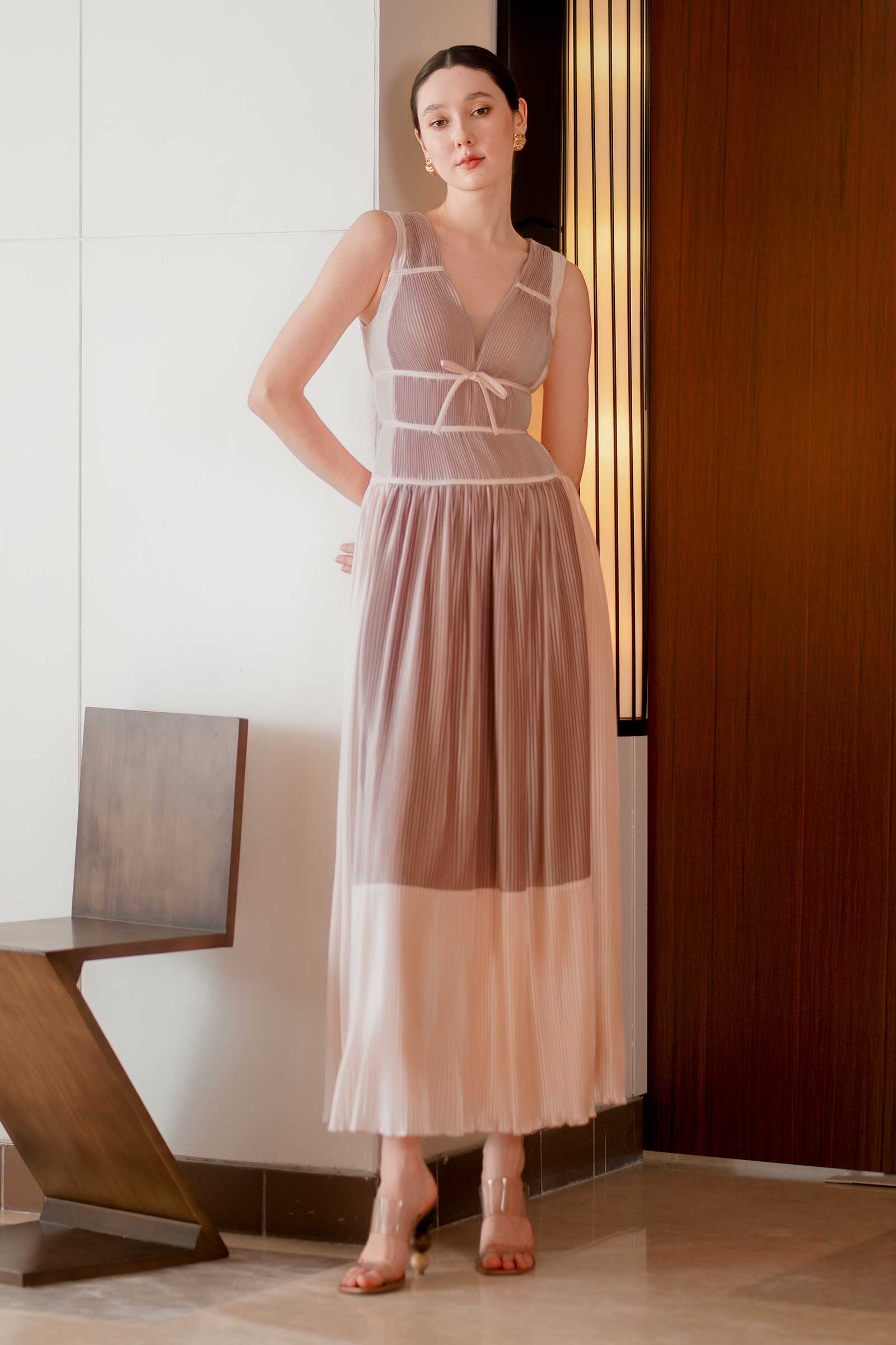 Dazelle Dress (Dusty Purple+Pink)