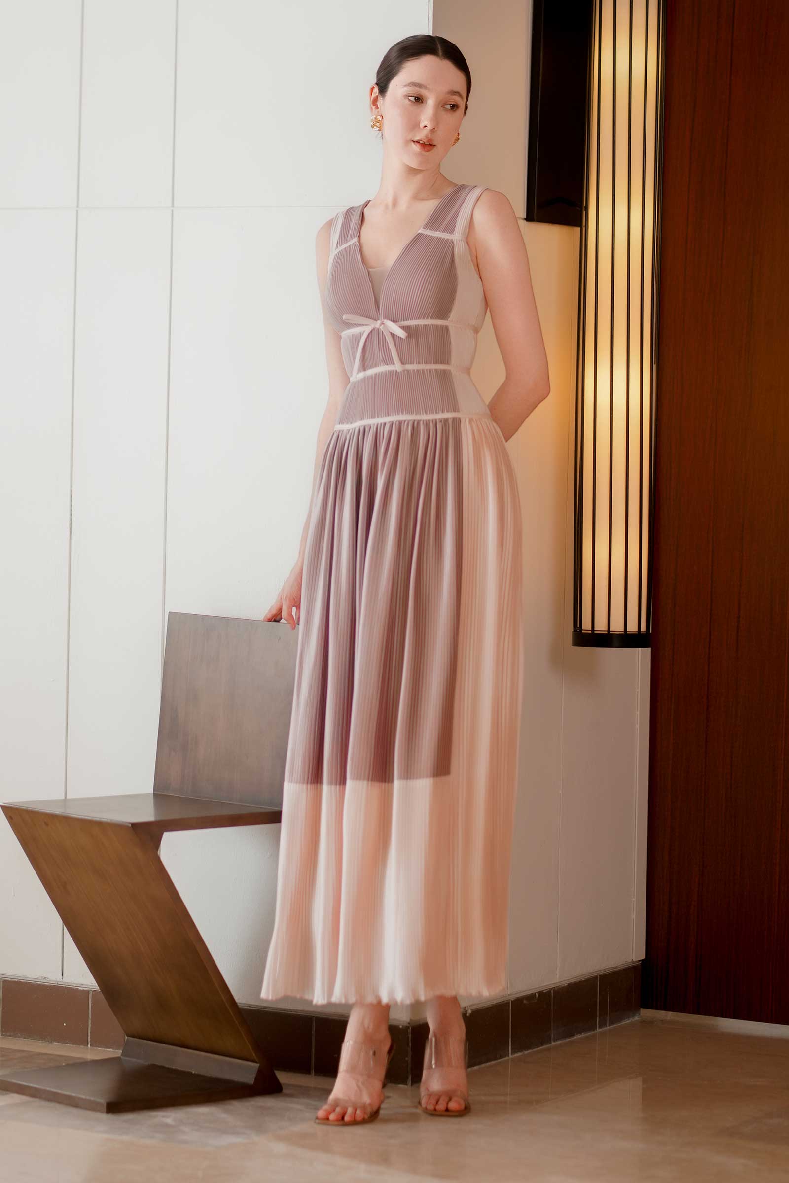 Dazelle Dress (Dusty Purple+Pink)