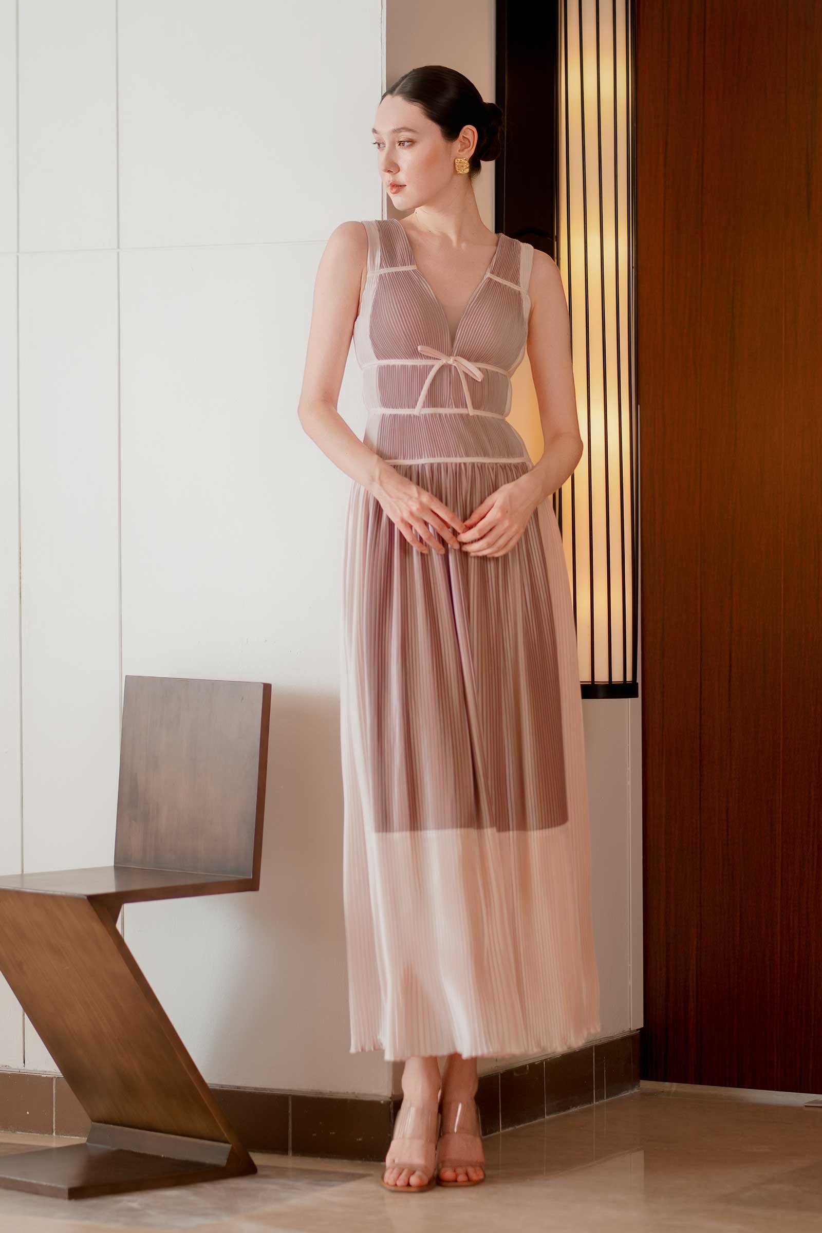 Dazelle Dress (Dusty Purple+Pink)