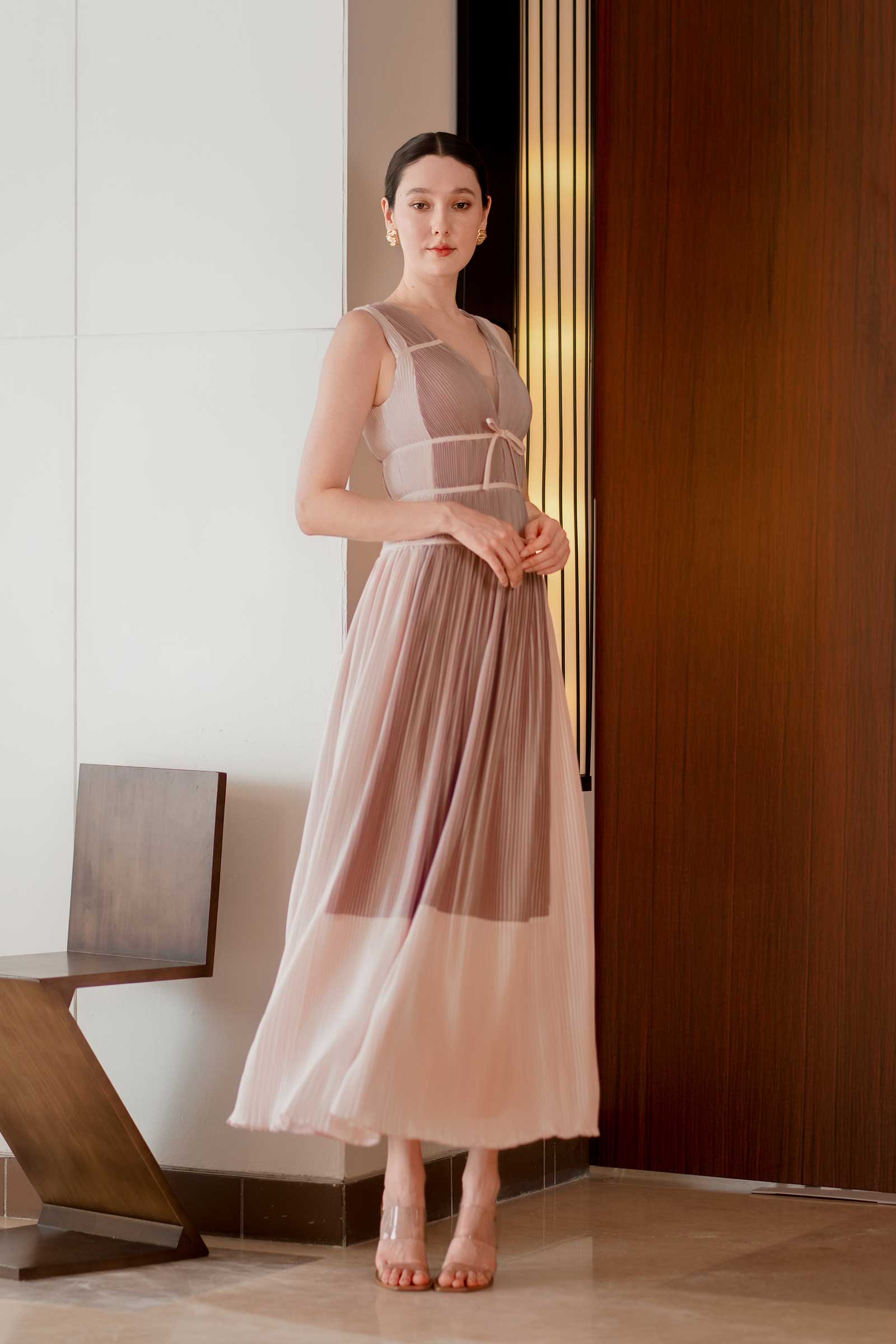 Dazelle Dress (Dusty Purple+Pink)