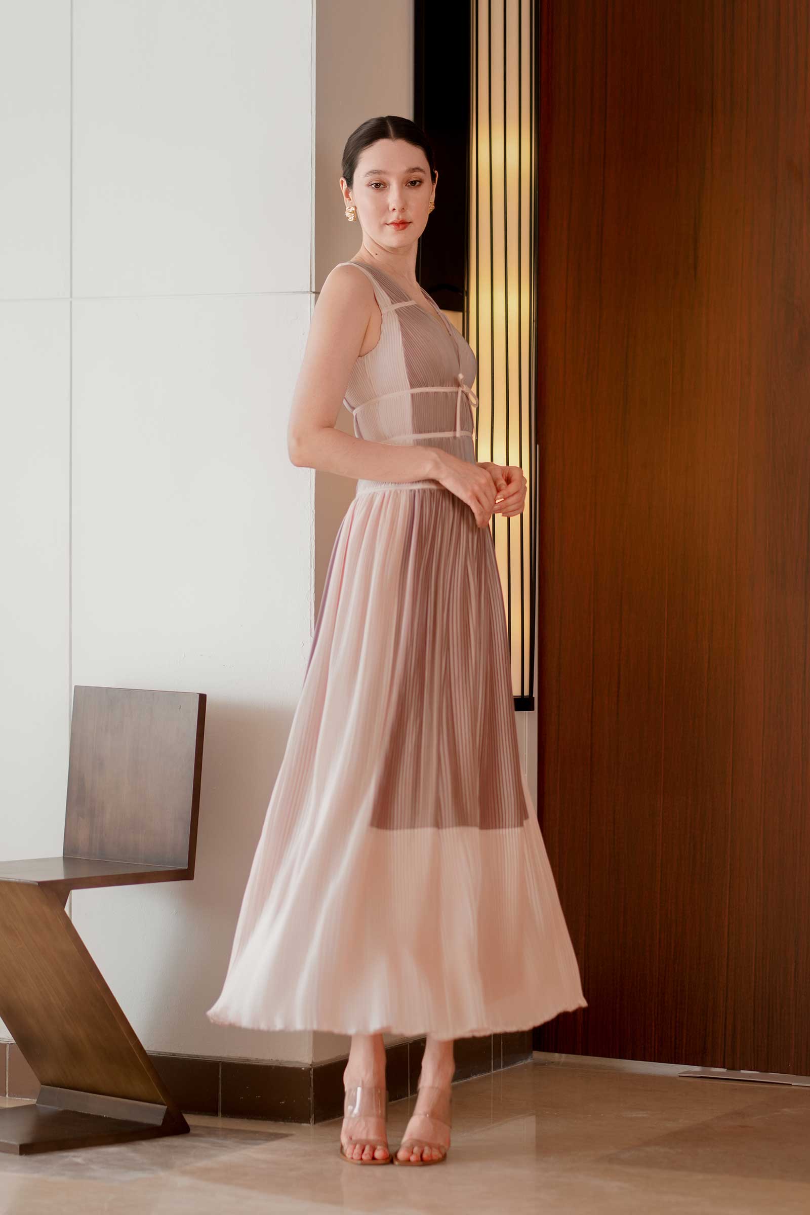 Dazelle Dress (Dusty Purple+Pink)