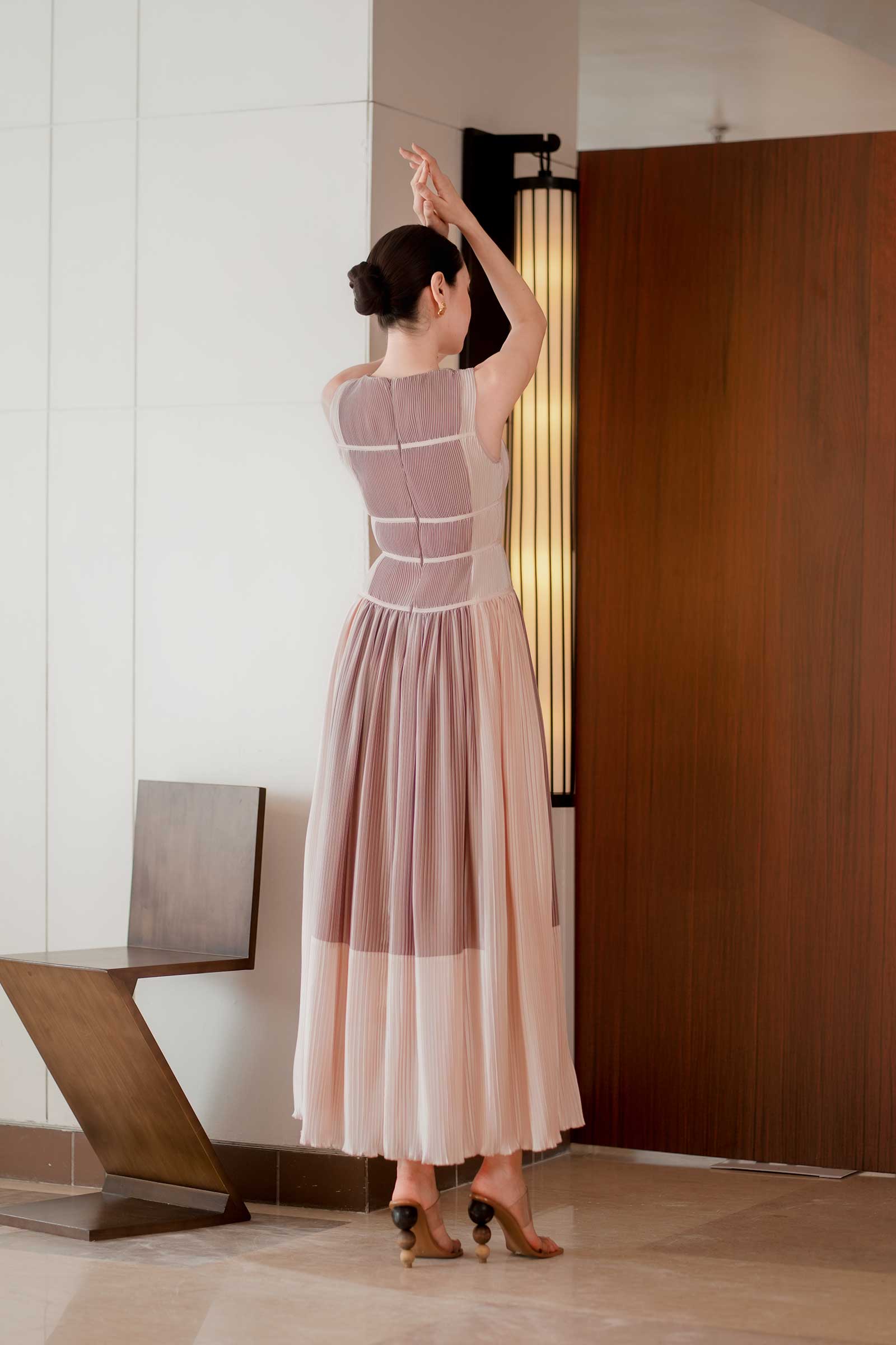 Dazelle Dress (Dusty Purple+Pink)