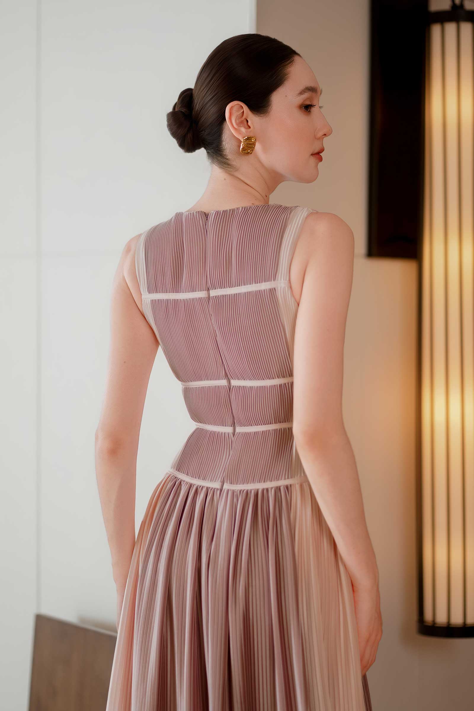 Dazelle Dress (Dusty Purple+Pink)