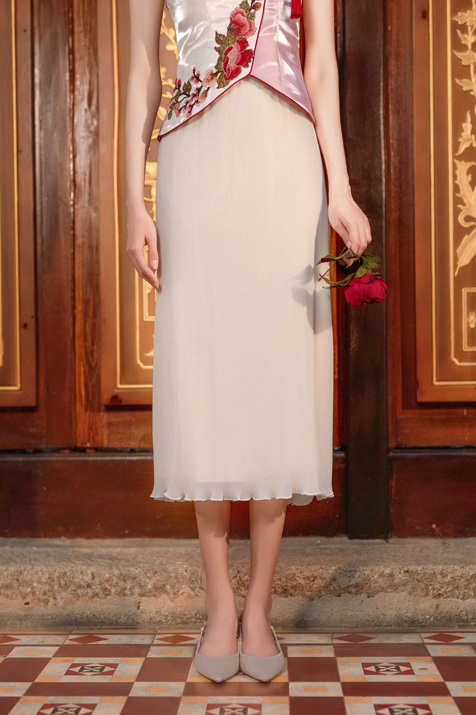 Hua Rui Skirt (Cream)