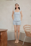 Brigitte Romper (Baby Blue)