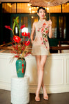 BACKORDER Hui Ying Qipao Romper (Coral)