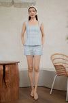 Brigitte Romper (Baby Blue)