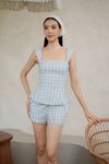 Brigitte Romper (Baby Blue)
