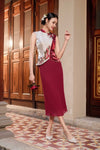 Hua Rui Skirt (Ruby Red)