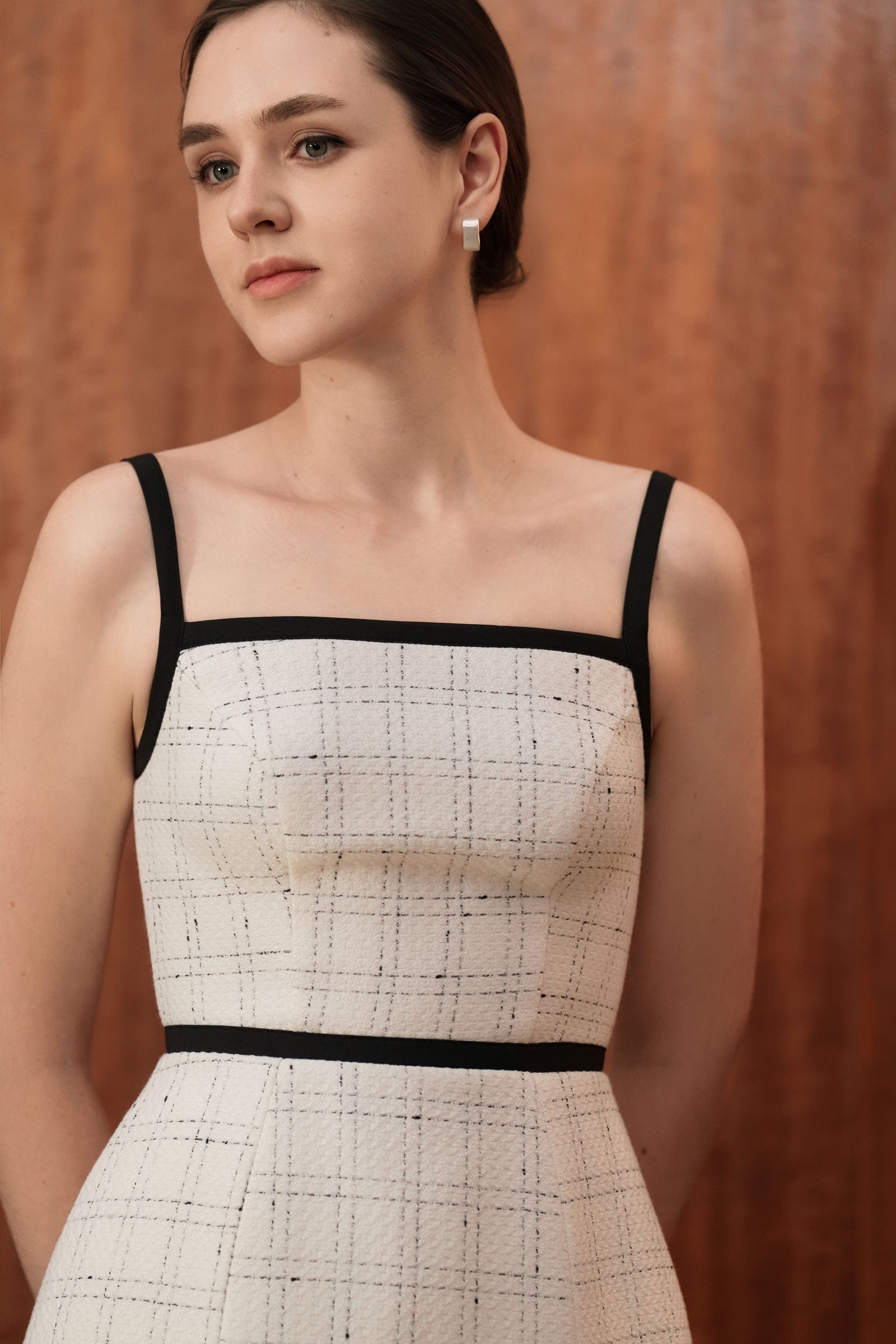 Colette Tweed Top (White)