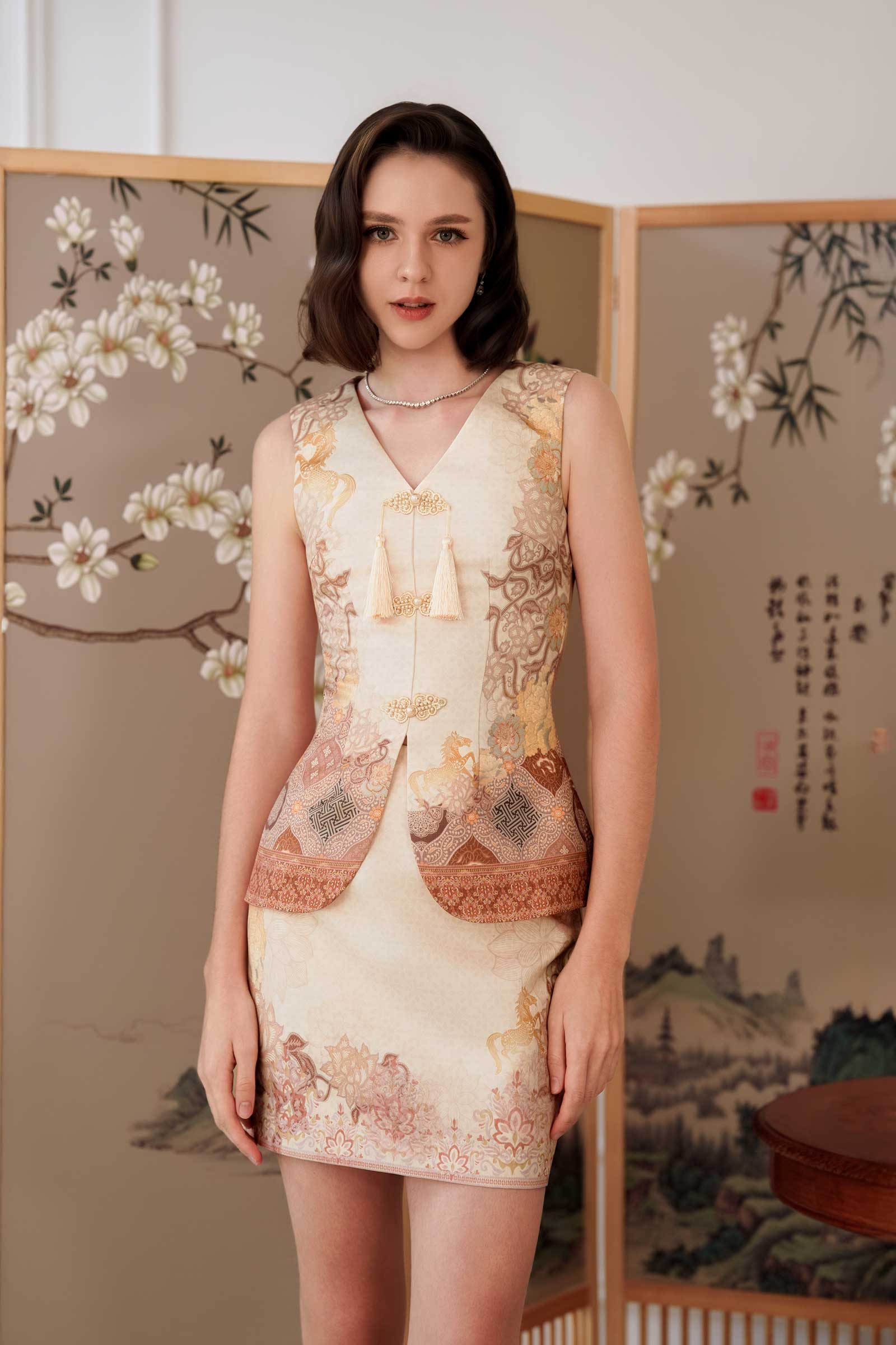 Ruiya Qipao Set (Gold)
