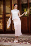 Soralis Silk Qipao Top (Pearl White)