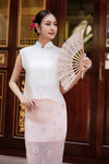 Soralis Silk Qipao Top (Pearl White)