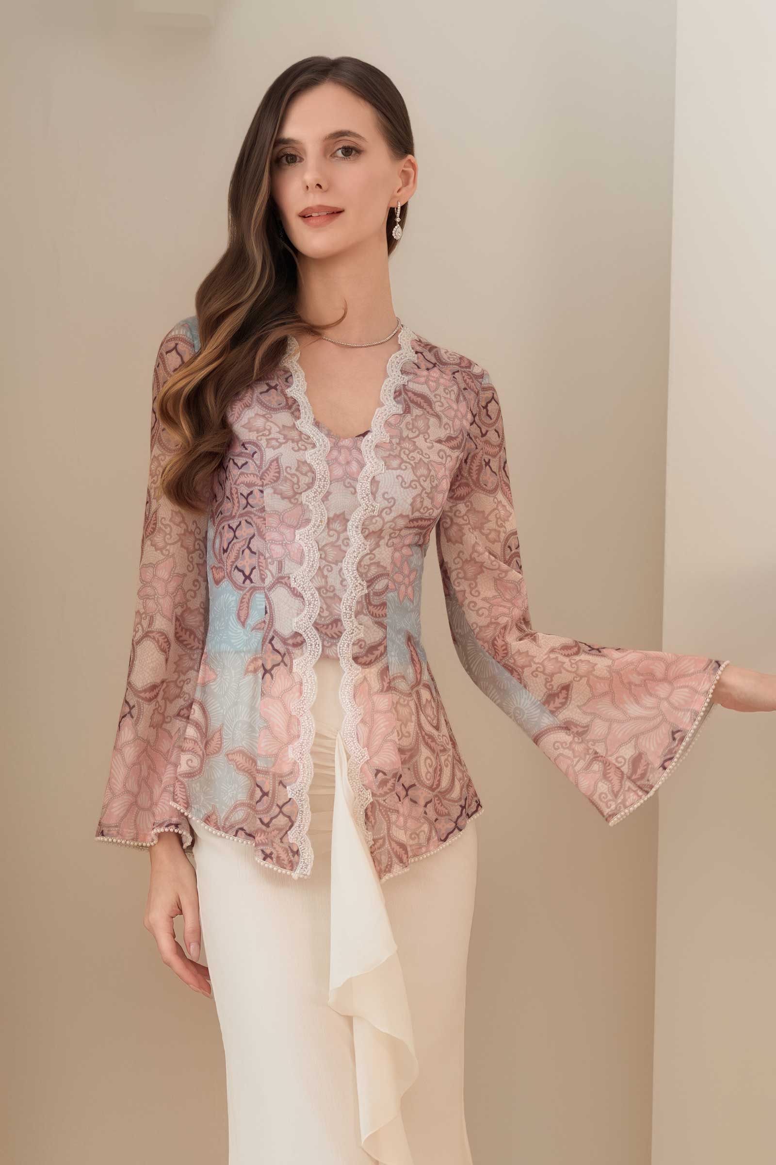 Lotus Kebaya Top (Pink)