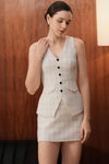 Arden Tweed Set (White)