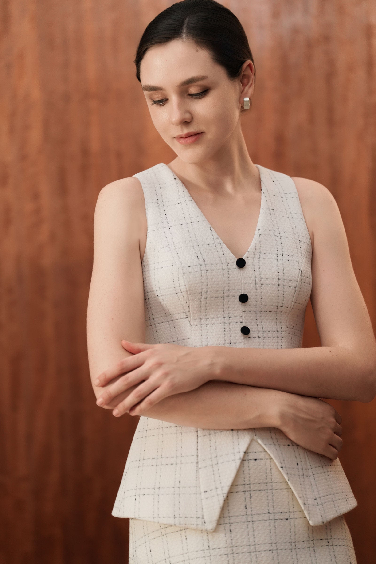 Arden Tweed Set (White)