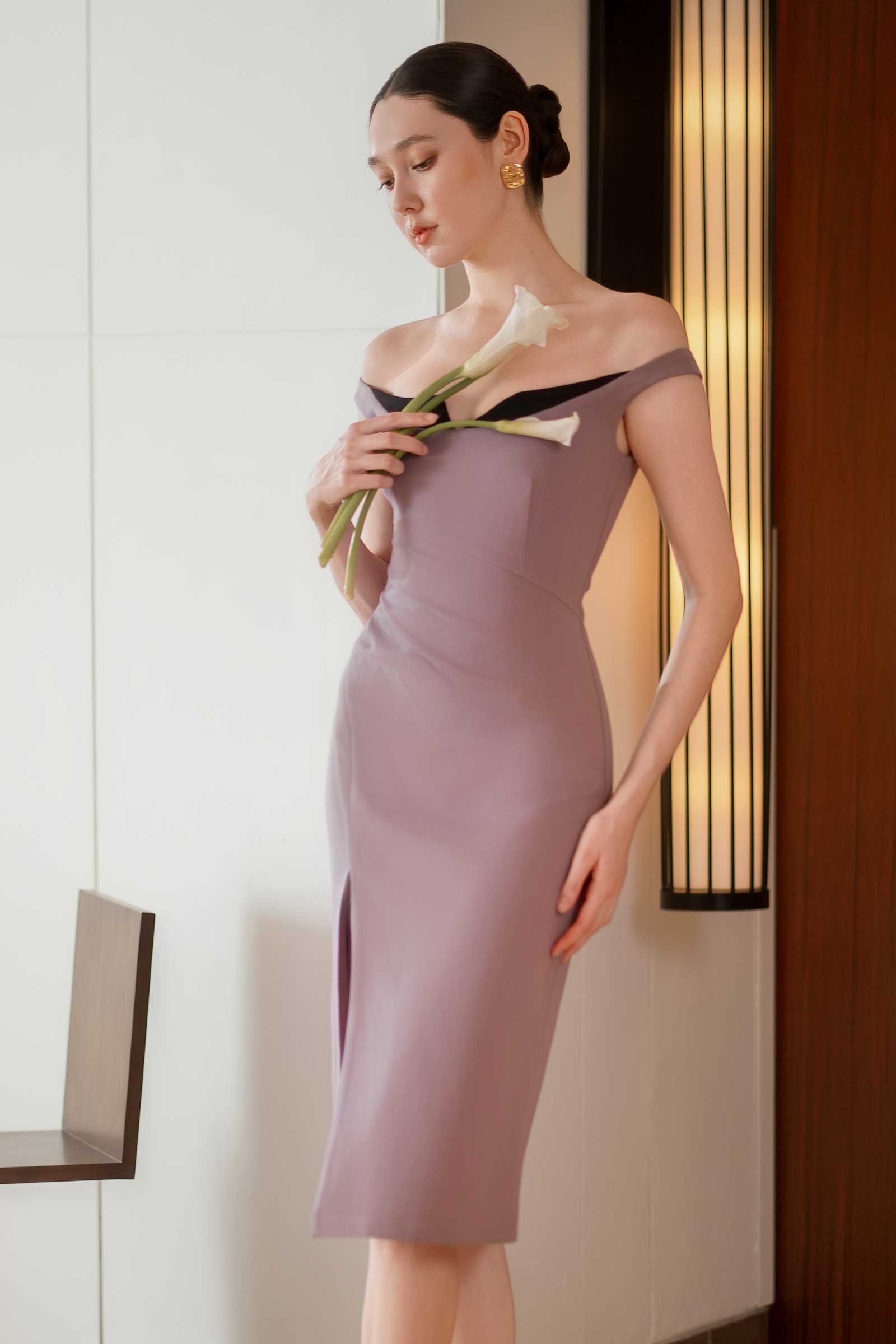 Darenziq Sheathdress (Mauve)