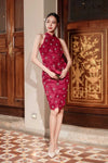 Shu Hua Qipao (Ruby Red)