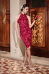 Shu Hua Qipao (Ruby Red)