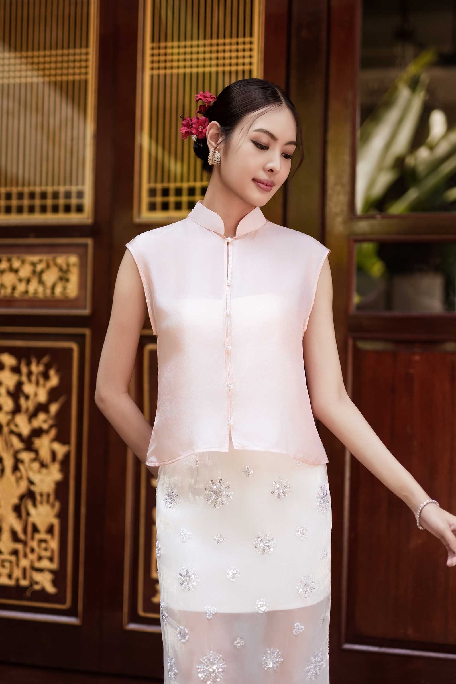 Soralis Silk Qipao Top (Coralise)