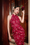 Shu Hua Qipao (Ruby Red)