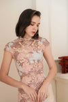 Lotus Qipao Top (Pink)