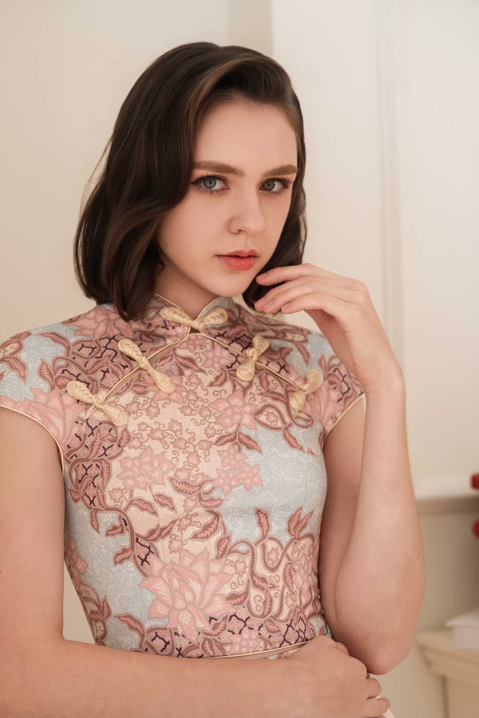 Lotus Qipao Set (Pink)