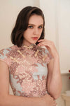 Lotus Qipao Top (Pink)