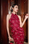 Shu Hua Qipao (Ruby Red)