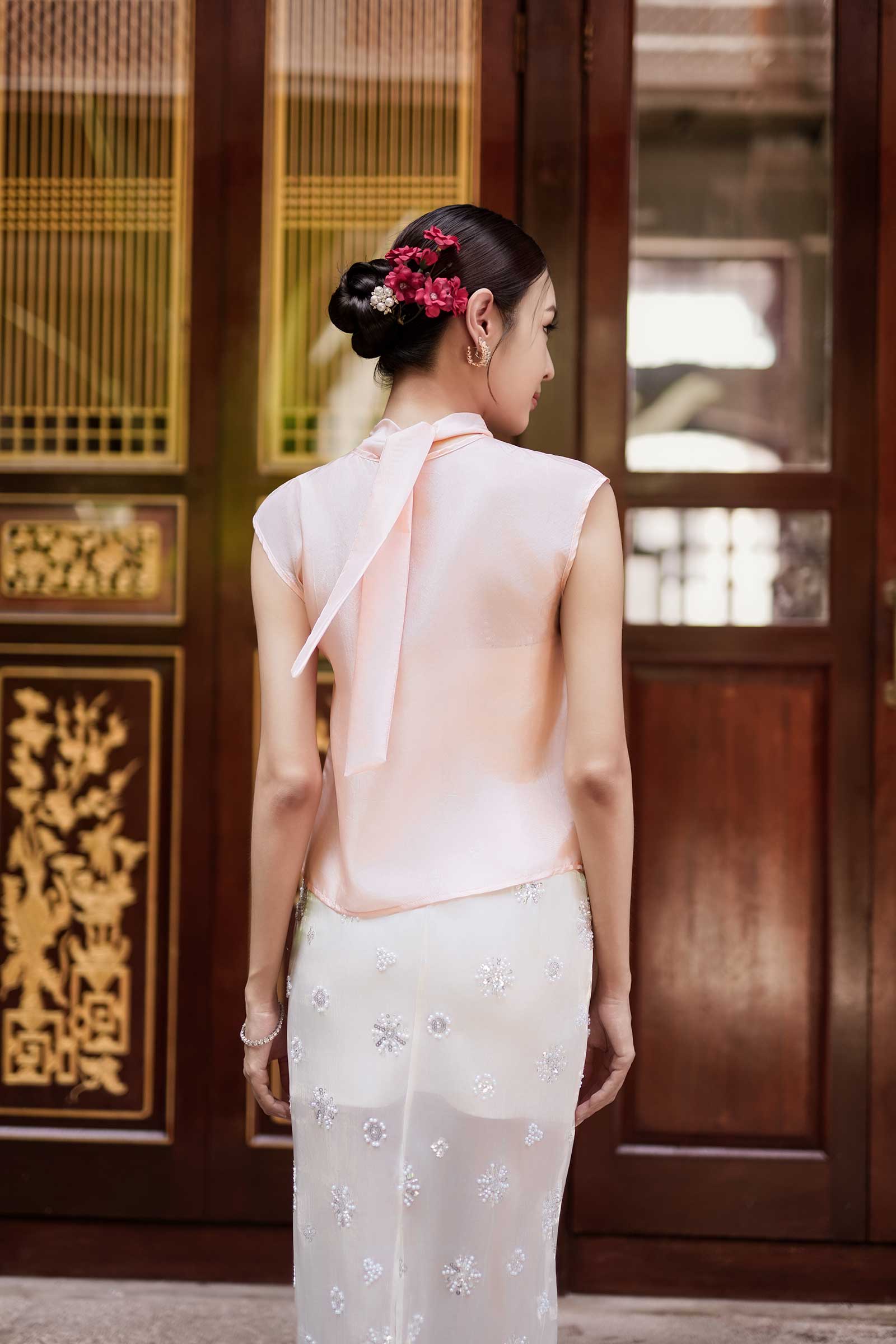 Soralis Silk Qipao Top (Coralise)