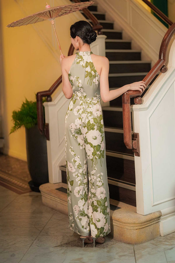 Yu Hua Qipao Jumpsuit  (Sage)