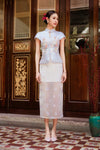 BACKORDER Pearl Blossom Qipao Top (Light Blue)
