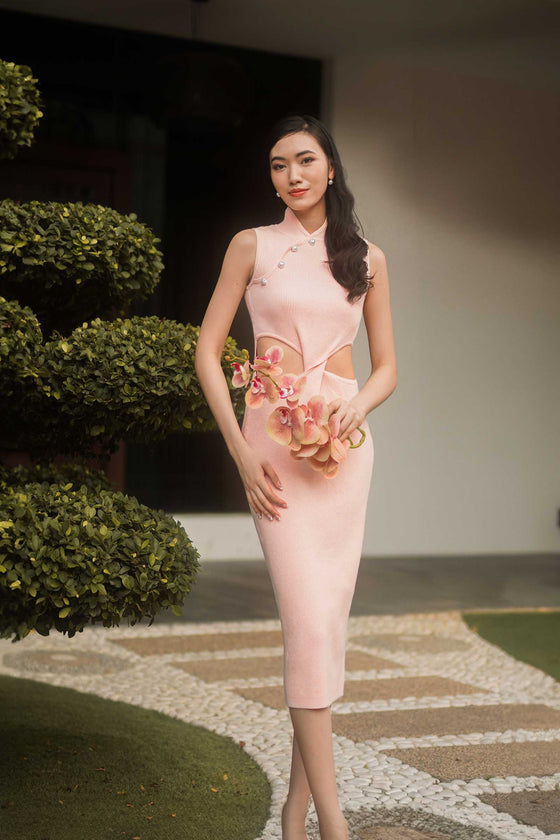 Dieruel Knit Qipao (Pink)