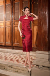 Valene Qipao (Ruby Red)