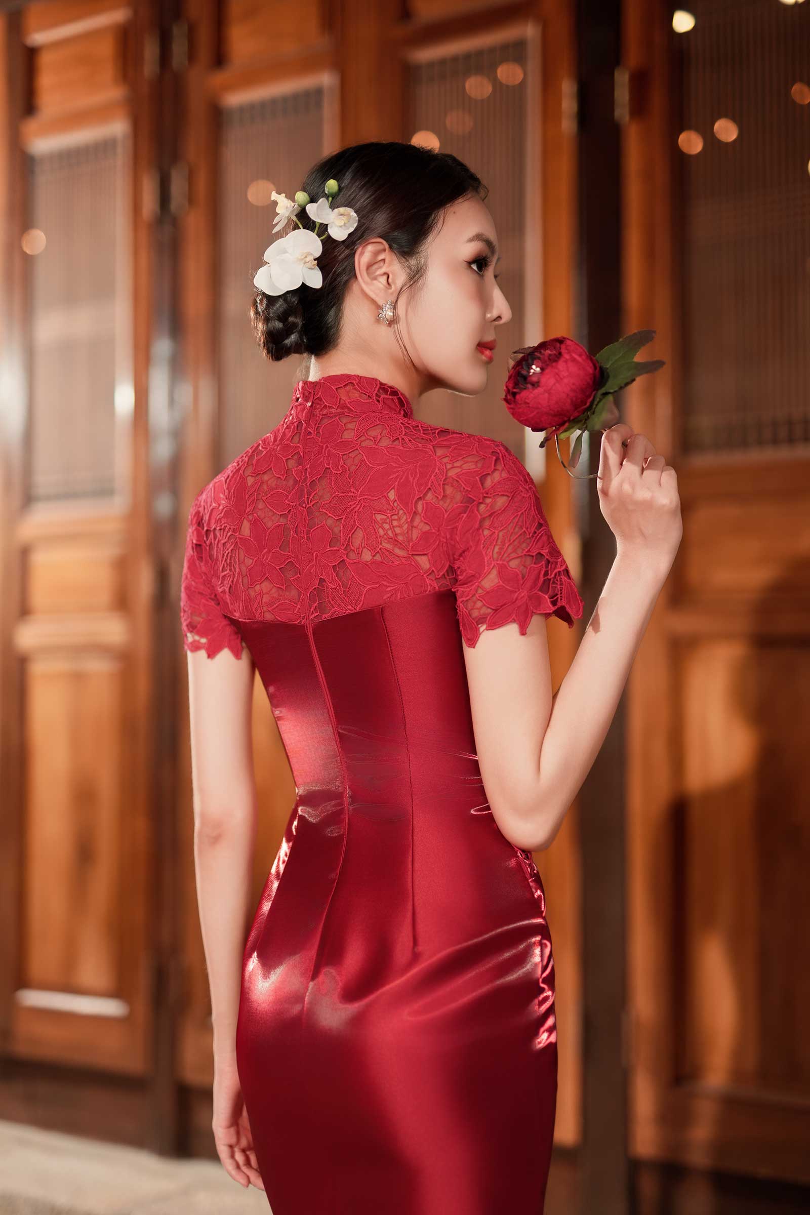 Valene Qipao (Ruby Red)
