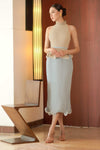 Delora Dress (Greyish+Blue)