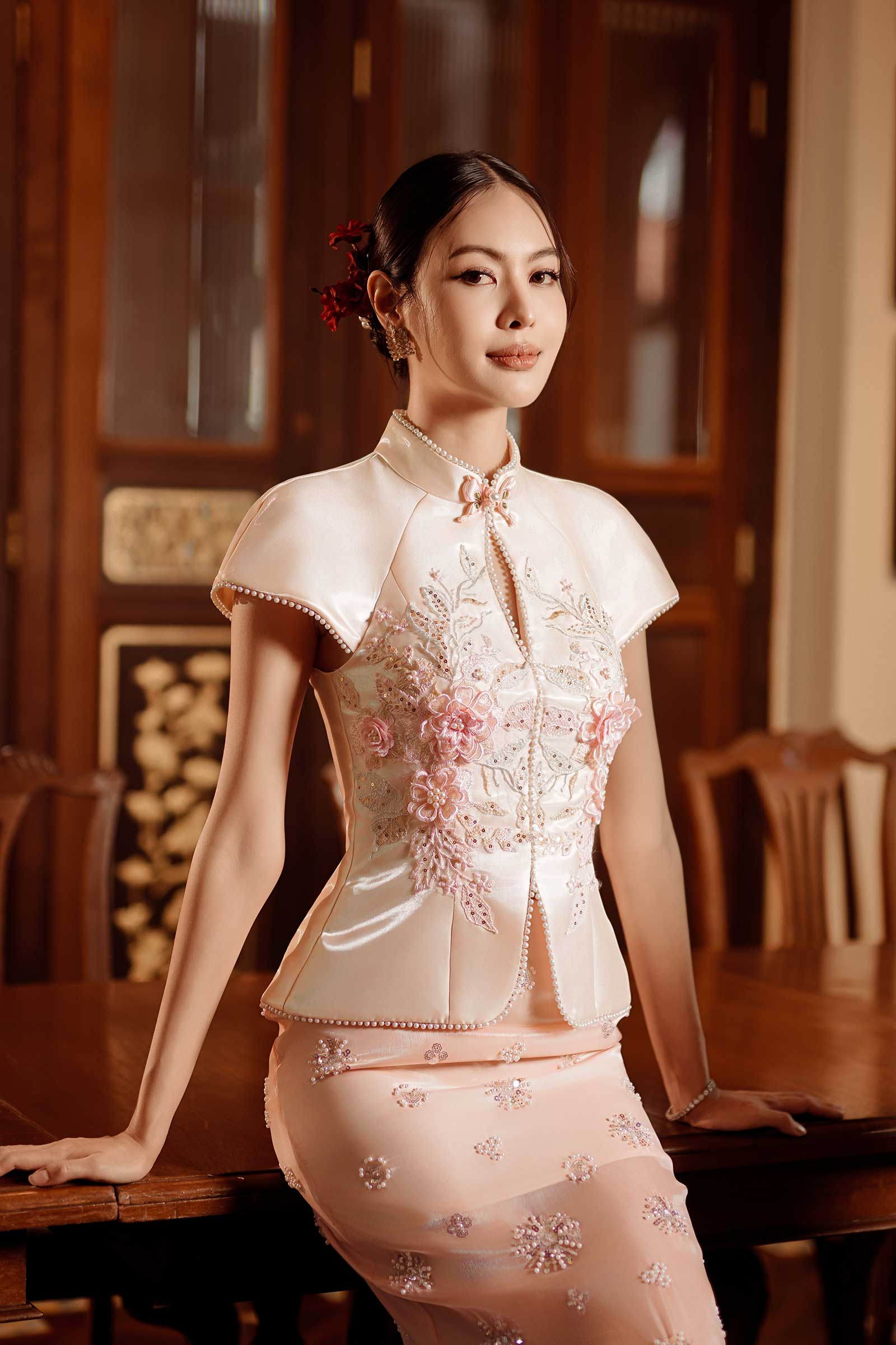 Pearl Blossom Skirt (Pink)