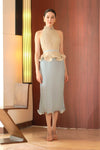 Delora Dress (Greyish+Blue)