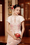 BACKORDER Pearl Blossom Qipao Top (Champagne)