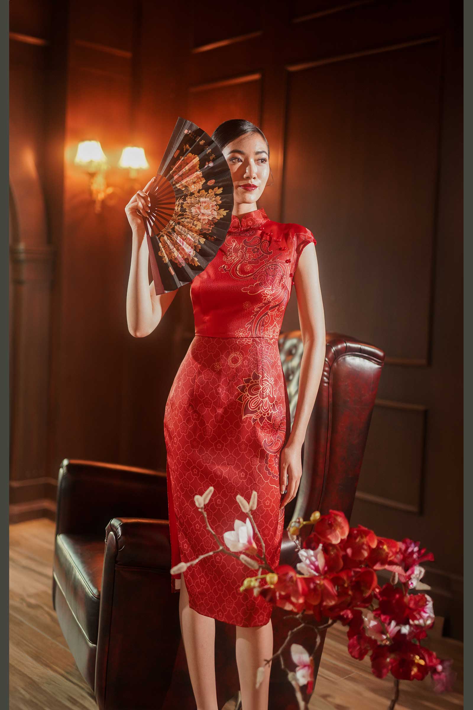 Dozane Dragon Qipao (Red)