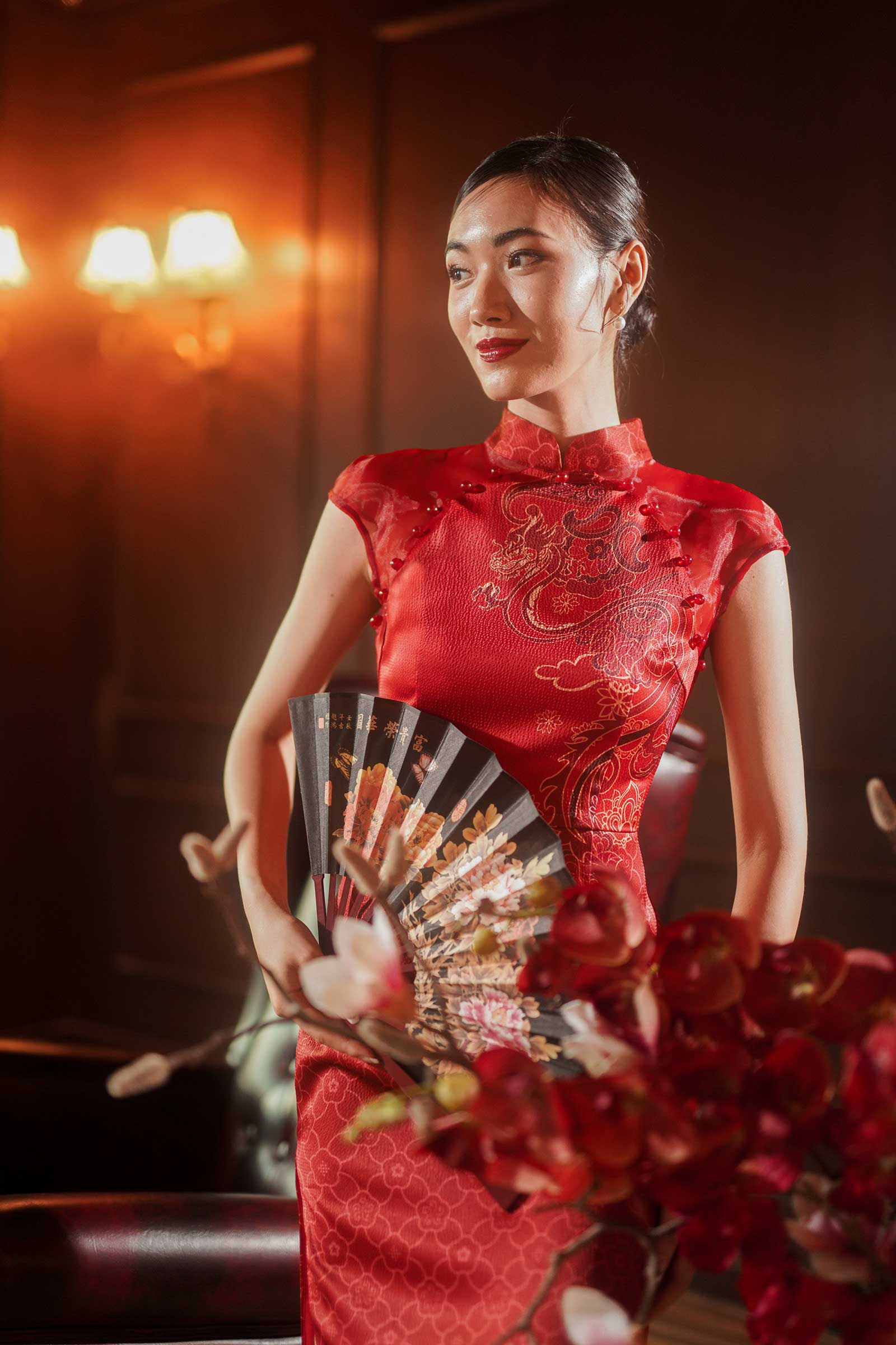 Dozane Dragon Qipao (Red)