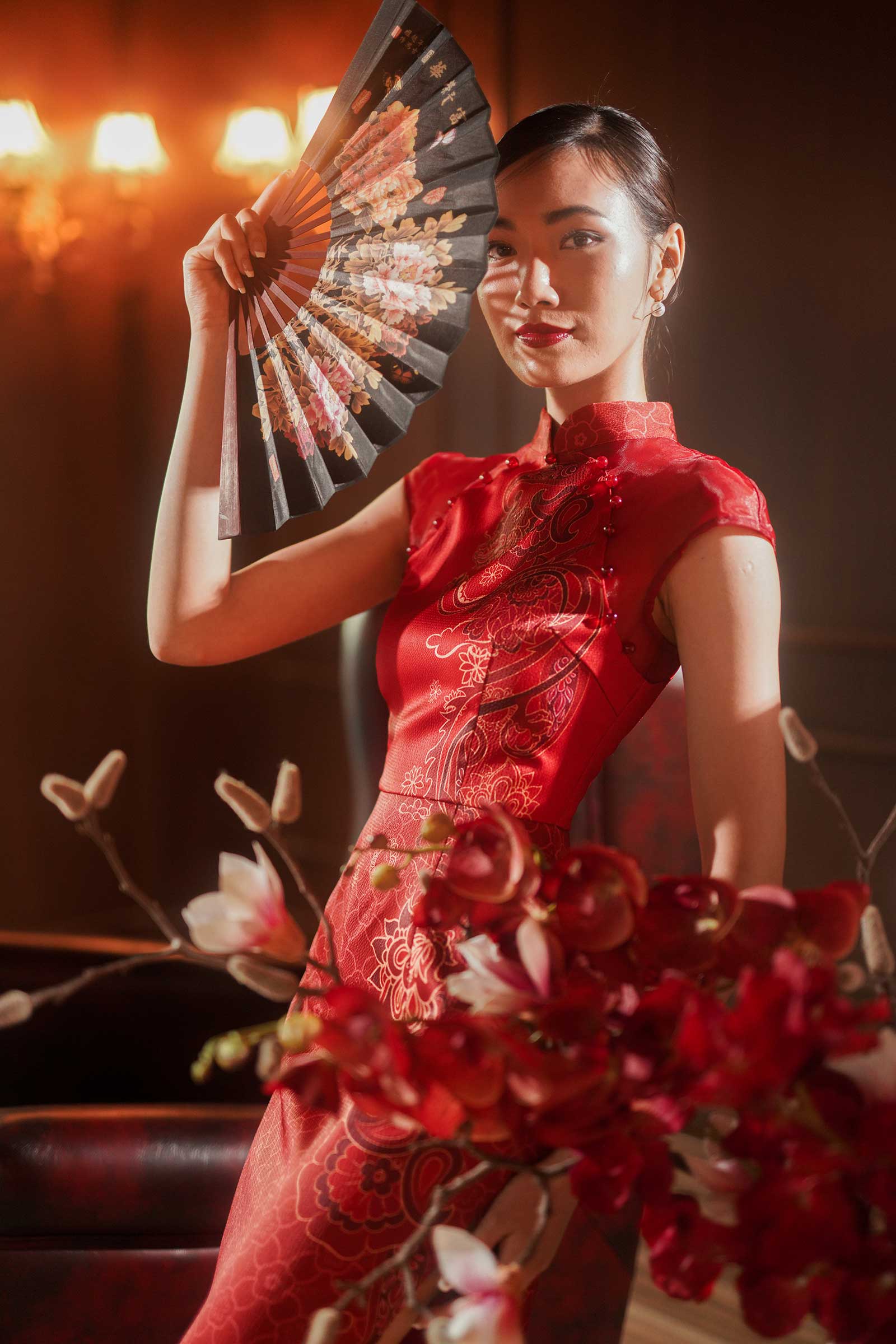 Dozane Dragon Qipao (Red)