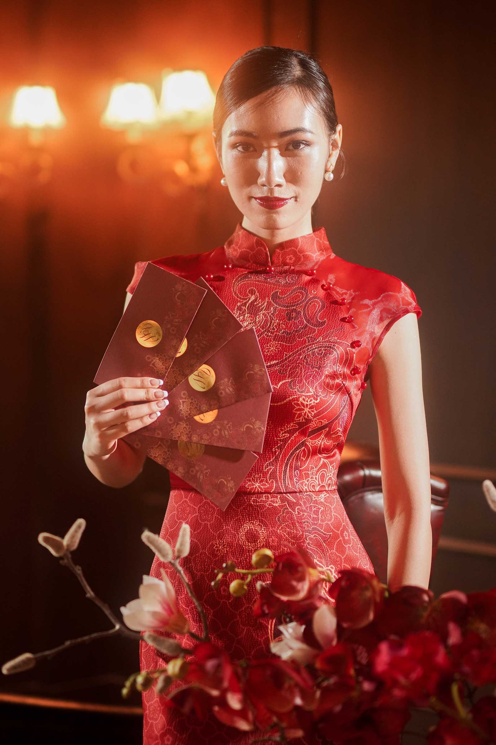 Dozane Dragon Qipao (Red)