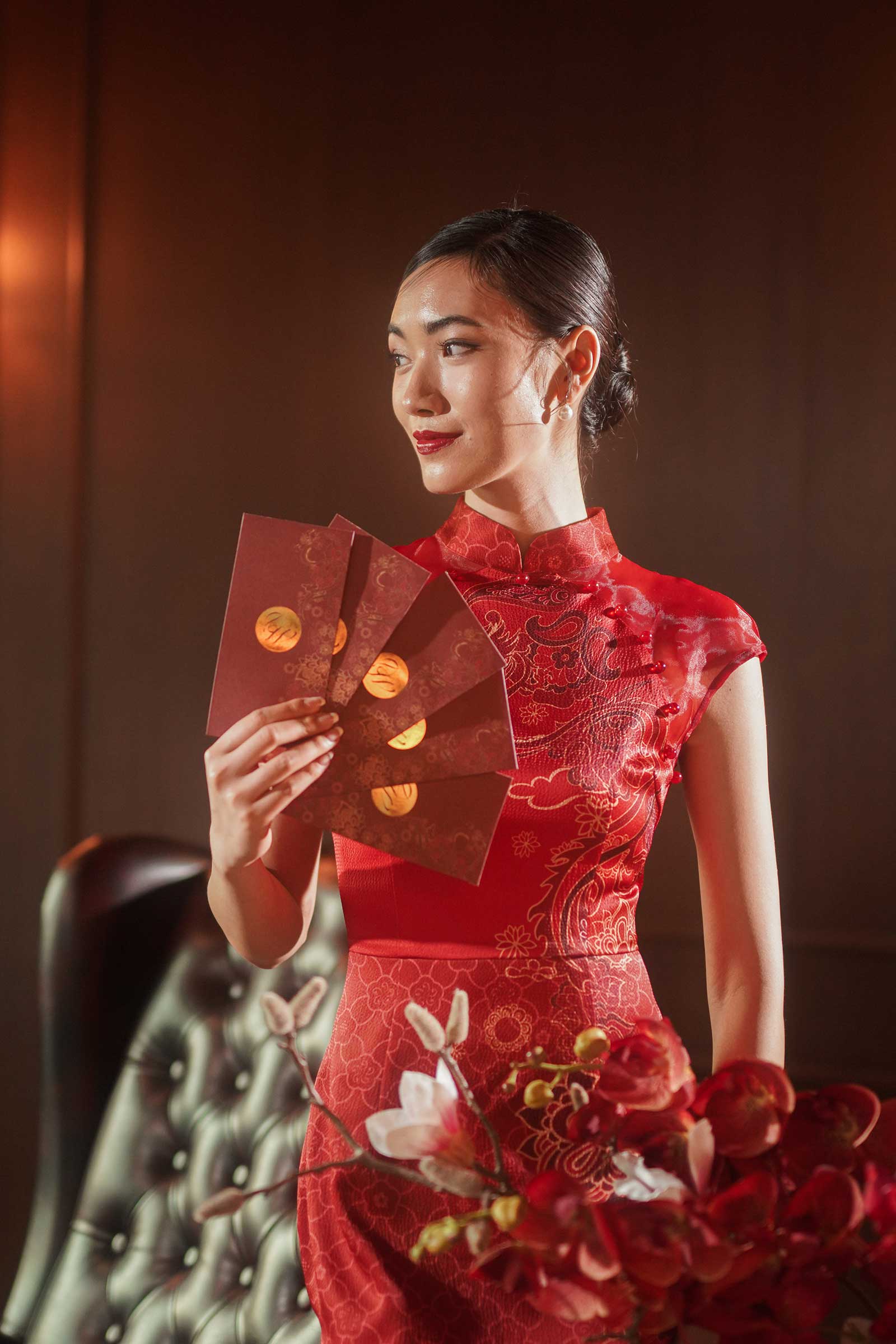 Dozane Dragon Qipao (Red)