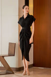 Delsince Shirt Dress (Black)