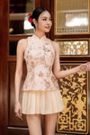 BACKORDER Elowen Qipao Romper (Pink)