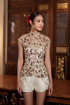BACKORDER Evelia Qipao Top (Champagne)