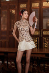 BACKORDER Evelia Qipao Top (Champagne)