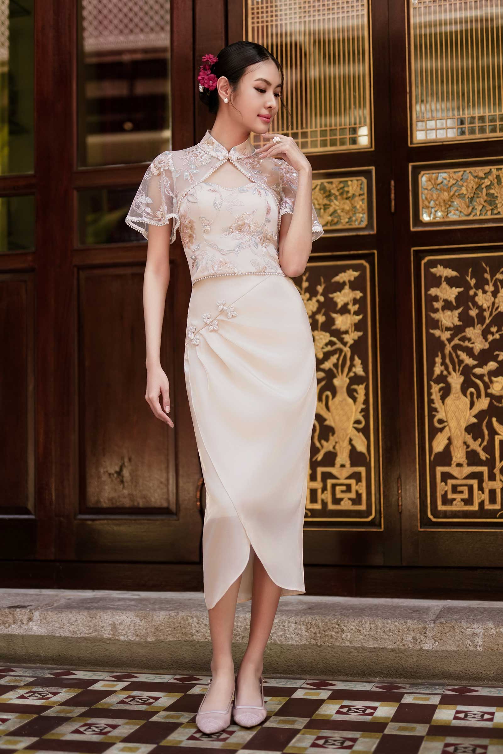 Celestine Skirt (Champagne)
