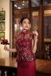 Evelia Qipao Top (Red)